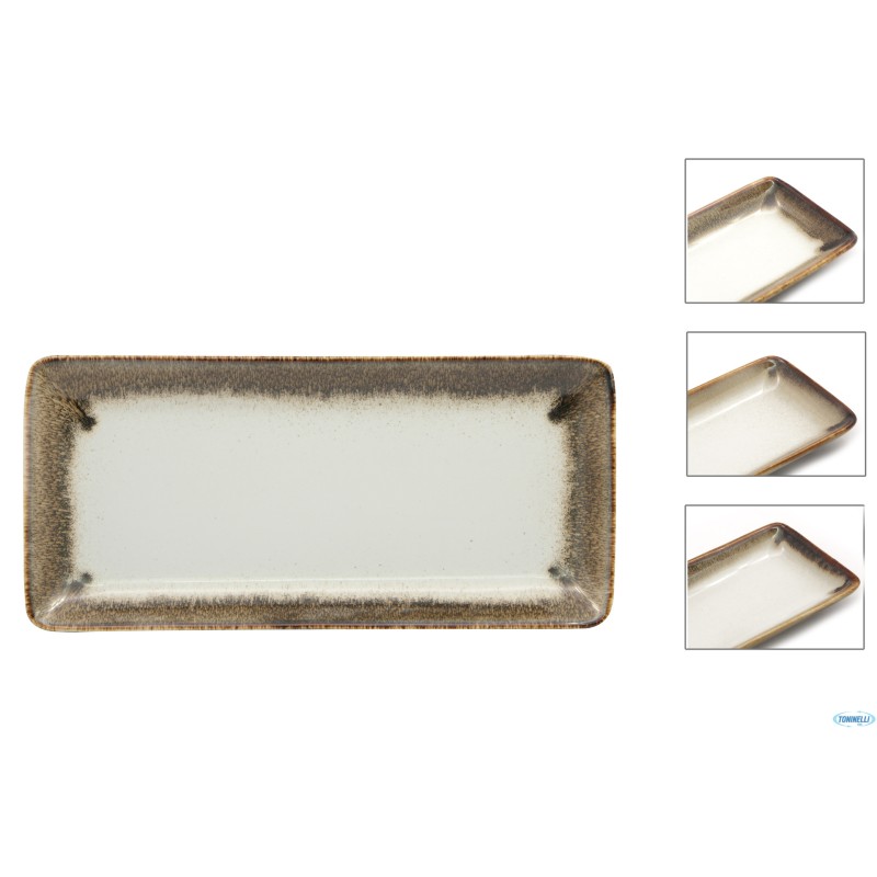 JAVA RADIANCE BROWN-PIATTO RETTANGOLARE CM 34X16 22130BR
