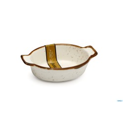 JUSTCOLOR SESAME CREMA-MINI CASSERUOLA OVALE CM.13 H.2,8   6677M-C356-5.25