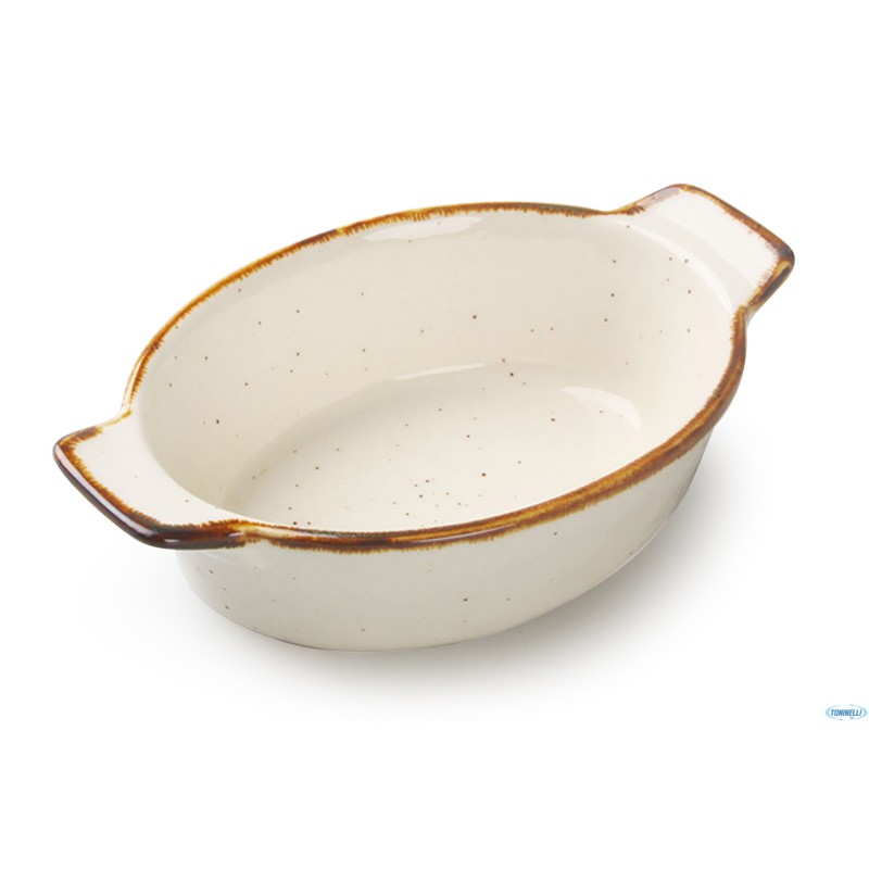JUSTCOLOR SESAME CREMA-PIROFILA OVALE CM.27X15,5 H.5,5  6697M-C356-10.5