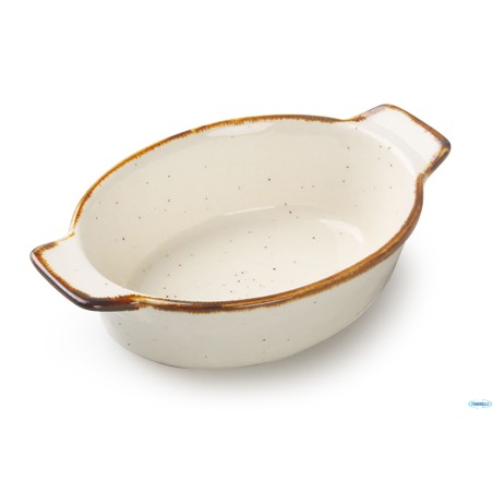 JUSTCOLOR SESAME CREMA-PIROFILA OVALE CM.27X15,5 H.5,5  6697M-C356-10.5
