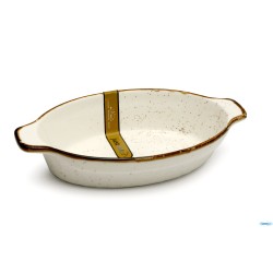 JUSTCOLOR SESAME CREMA-PIROFILA OVALE CM.27X15,5 H.5,5  6697M-C356-10.5