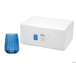 PERLAGE-BICCHIERE ACQUA IN VETRO BLU CL.36