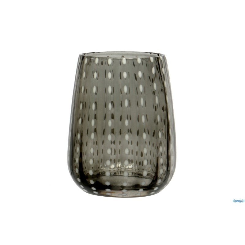 PERLAGE-BICCHIERE ACQUA IN VETRO GRIGIO CL.36