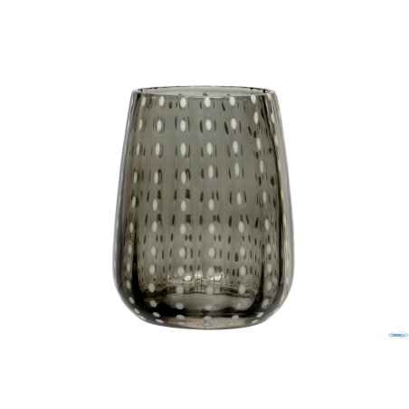 PERLAGE-BICCHIERE ACQUA IN VETRO GRIGIO CL.36