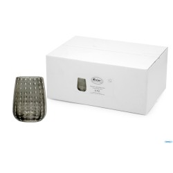 PERLAGE-BICCHIERE ACQUA IN VETRO GRIGIO CL.36