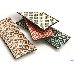 MOSAIK-PIATTO RETTANGOLARE CM.23,5X9 DECORI ASSORTITI RH4172
