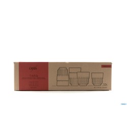 TARQ - CONFEZIONE 12 BICCHIERI DOF CL 35 IN VETRO TEMPERATO IMPILABILE