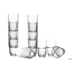 TARQ - CONFEZIONE 12 BICCHIERI HI-BALL CL 34,5 IN VETRO TEMPERATO IMPILABILE