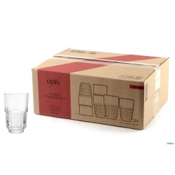 TARQ - CONFEZIONE 12 BICCHIERI HI-BALL CL 34,5 IN VETRO TEMPERATO IMPILABILE