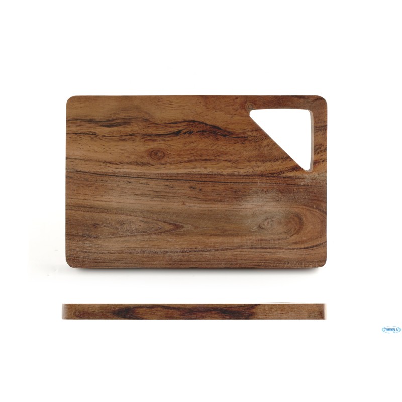 ACACIA-TAGLIERE RETT.CM 28X19XH.1,5 CON FORO APPENDIBILE