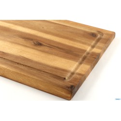 ACACIA-TAGLIERE RETTANGOLARE CM 32X21XH.1,5 CON SCANALATURA