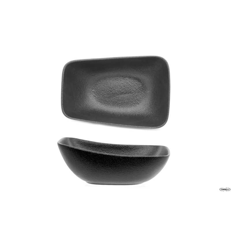 BLACK DAZZLE- COPPA RETTANGOLARE CM 19,5X13X5XH.10,5 - ALLUMINA