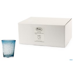 BUBBLES-BICCHIERE ACQUA CL.31,5 INCAMICIATO AZZURRO T089105C32