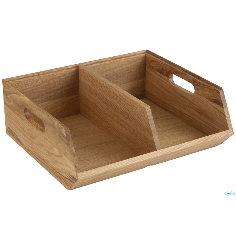BUFFET BOX LEGNO 2 SCOMPARTI CM 35X31XH.12,5