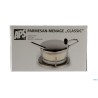 CLASSIC-FORMAGGIERA INOX-VETRO CM 10,5 H. 7 CM ACCIAIO INOX 18/8 CON CUCCHIAIO