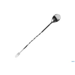 CUCCHIAIO MISCELATORE ACCIAIO BAR CON FORCHETTINA  H503K
