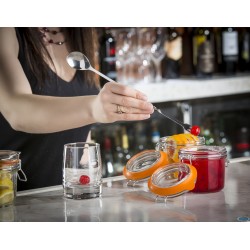 CUCCHIAIO MISCELATORE ACCIAIO BAR CON FORCHETTINA  H503K