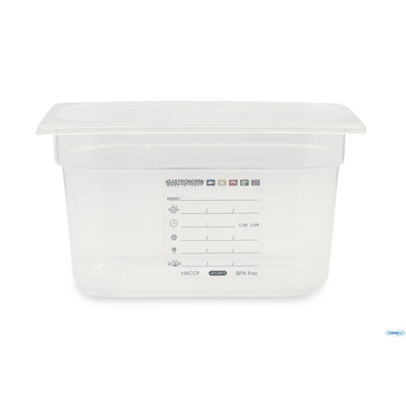 GN POLIPROPILENE 1.4 BACINELLA GRADUATA H.15 HACCP GN POLIPROPILENE 1.4 BACINELLA GRADUATA H.15 HACCP