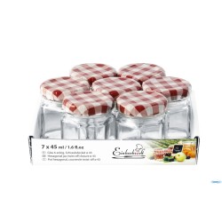 IL CASALE-CF.7 VASI ESAGONALI 45ML.CON TAPPO A VITE DIAMETRO 43