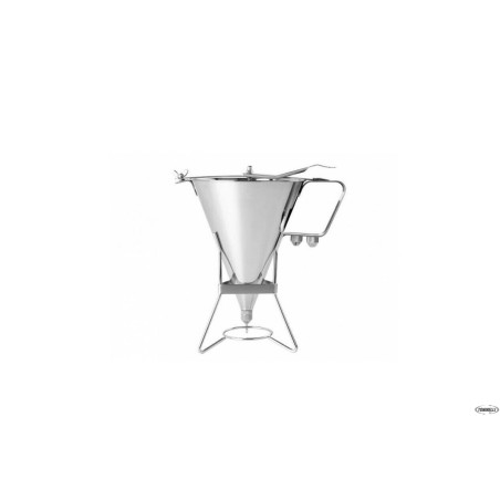 IMBUTO COLATORE 1,9 LT INOX CON 3 BOCCHETTE E SUPPORTO  041140