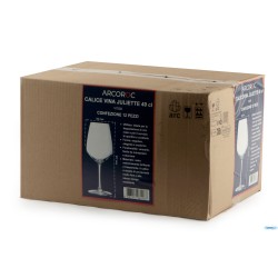 JULIETTE-CF.12 CALICI CL 49-50  VETRO CRISTALLINO CON IL BORDO TAGLIATO A FREDDO PER COCKTAIL-VINO