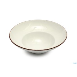 KASZUB PIATTO PASTA BOWL FILO MARRONE CM 26 - INTERNO CM 15,5   235 BACKSTAMP LIONESS A STAMPO