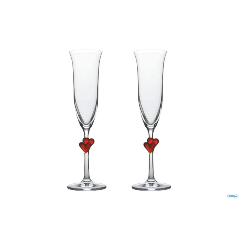 L AMOUR -SET 2 FLUTE ROSSO CL. 17,5