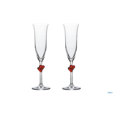 L AMOUR -SET 2 FLUTE ROSSO CL. 17,5