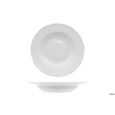 MALAGA BIANCO - PIATTO FONDO  CM 23  PORCELLANA