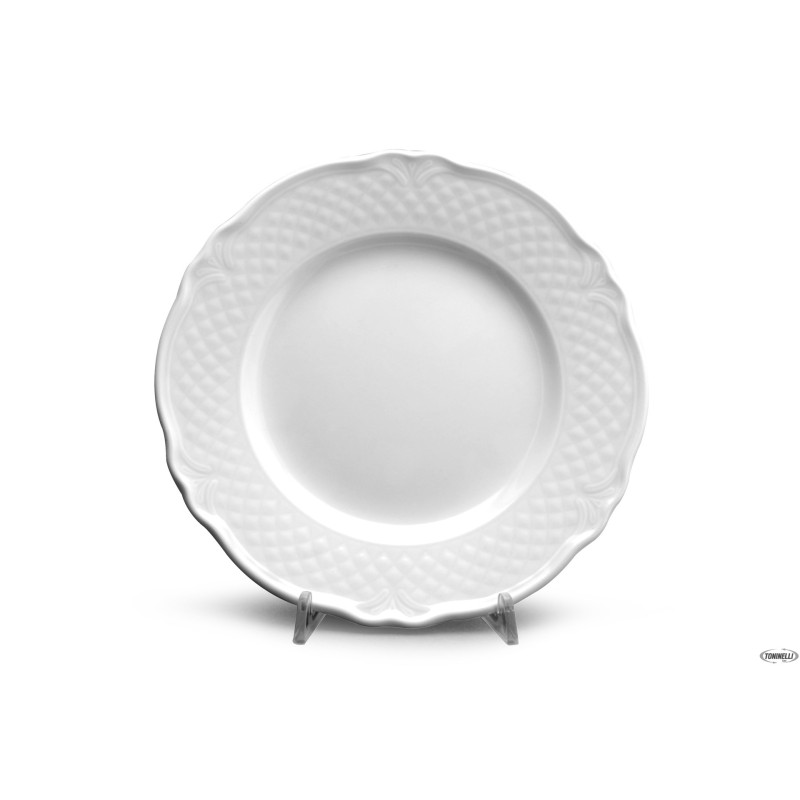 MALAGA BIANCO - PIATTO PIANO CM 26 PORCELLANA MALAGA BIANCO - PIATTO PIANO CM 26 PORCELLANA