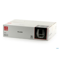 MILANO - CONFEZIONE 12 BICCHIERI ACQUA VETRO TEMPERATO CL 30 H.8,5 CM. 8,2