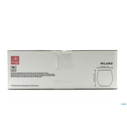 MILANO - CONFEZIONE 12 BICCHIERI ACQUA VETRO TEMPERATO CL 30 H.8,5 CM. 8,2