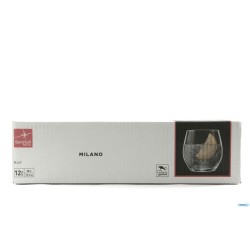 MILANO - CONFEZIONE 12 BICCHIERI DOF VETRO TEMPERATO CL 38 H.9,2 CM. 8,9