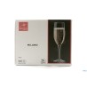 MILANO - CONFEZIONE 12 CALICI FLUTE VETRO TEMPERATO CL 17 H.19,6 CM. 5,8