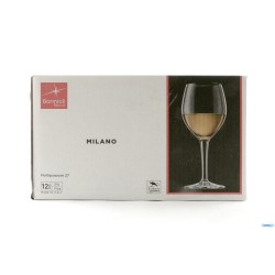 MILANO - CONFEZIONE 12 CALICI MULTIUSO VETRO TEMPERATO CL 27 H.18 CM. 7,93