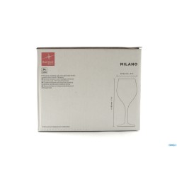 MILANO - CONFEZIONE 12 CALICI MULTIUSO VETRO TEMPERATO CL 27 H.18 CM. 7,93