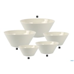 NAPOLI BIANCO-INSALATIERA PORCELLANA CONICA CM 16