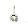 PADELLA DRITTA ALLUMINIO A FRIGGERE 3 MM  CON MANICO TUBOLARE CM 24 H 5,5