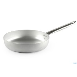 PADELLA DRITTA ALLUMINIO A FRIGGERE 3 MM CON MANICO TUBOLARE CM 36 H 7