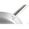 PADELLA DRITTA ALLUMINIO A FRIGGERE 3 MM CON MANICO TUBOLARE CM 36 H 7