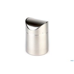 PATTUMIERA DA TAVOLO TONDA CM12XH.17 ACCIAIO INOX LT.1,2  00029