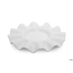 PIERROT - PIATTO VETRO BIANCO  TONDO CM 25 INTERNO CM 10