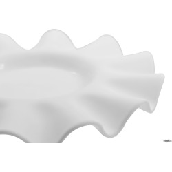 PIERROT - PIATTO VETRO BIANCO  TONDO CM 25 INTERNO CM 10