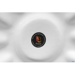 PIERROT - PIATTO VETRO BIANCO  TONDO CM 25 INTERNO CM 10