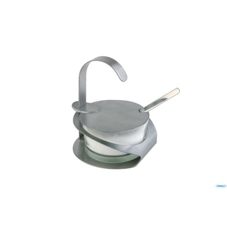 PRO-FORMAGGIERA INOX-VETRO CM10,5H.13 CON CUCCHIAIO 40482