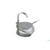 PRO-FORMAGGIERA INOX-VETRO CM10,5H.13 CON CUCCHIAIO 40482