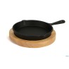PROFESSIONAL THINK-CASSERUOLA 1 MANICO GHISA TONDA CM.14 CON BASE LEGNO YY079-7