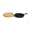 PROFESSIONAL THINK-CASSERUOLA 1 MANICO GHISA TONDA CM.14 CON BASE LEGNO YY079-7
