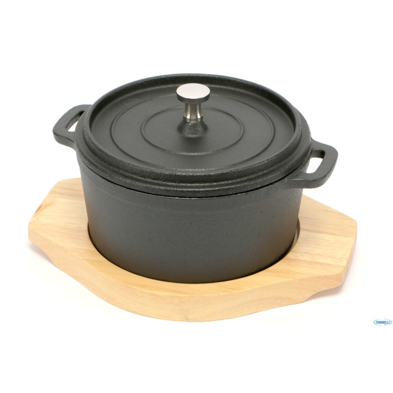 PROFESSIONAL THINK-COCOTTE GHISA CM.14 CON BASE LEGNO YY8054