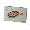 PROFESSIONAL THINK-PIATTO OVALE GHISA CM 29X19 (INTERNO CM 26X16) CON BASE LEGNO CM 34,6X21,8  YY2103